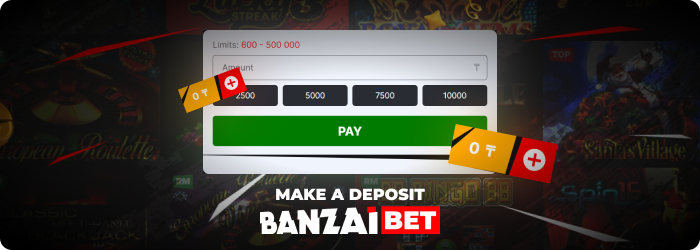 To make a deposit at Banzai Bet Casino, players typically need to follow these steps